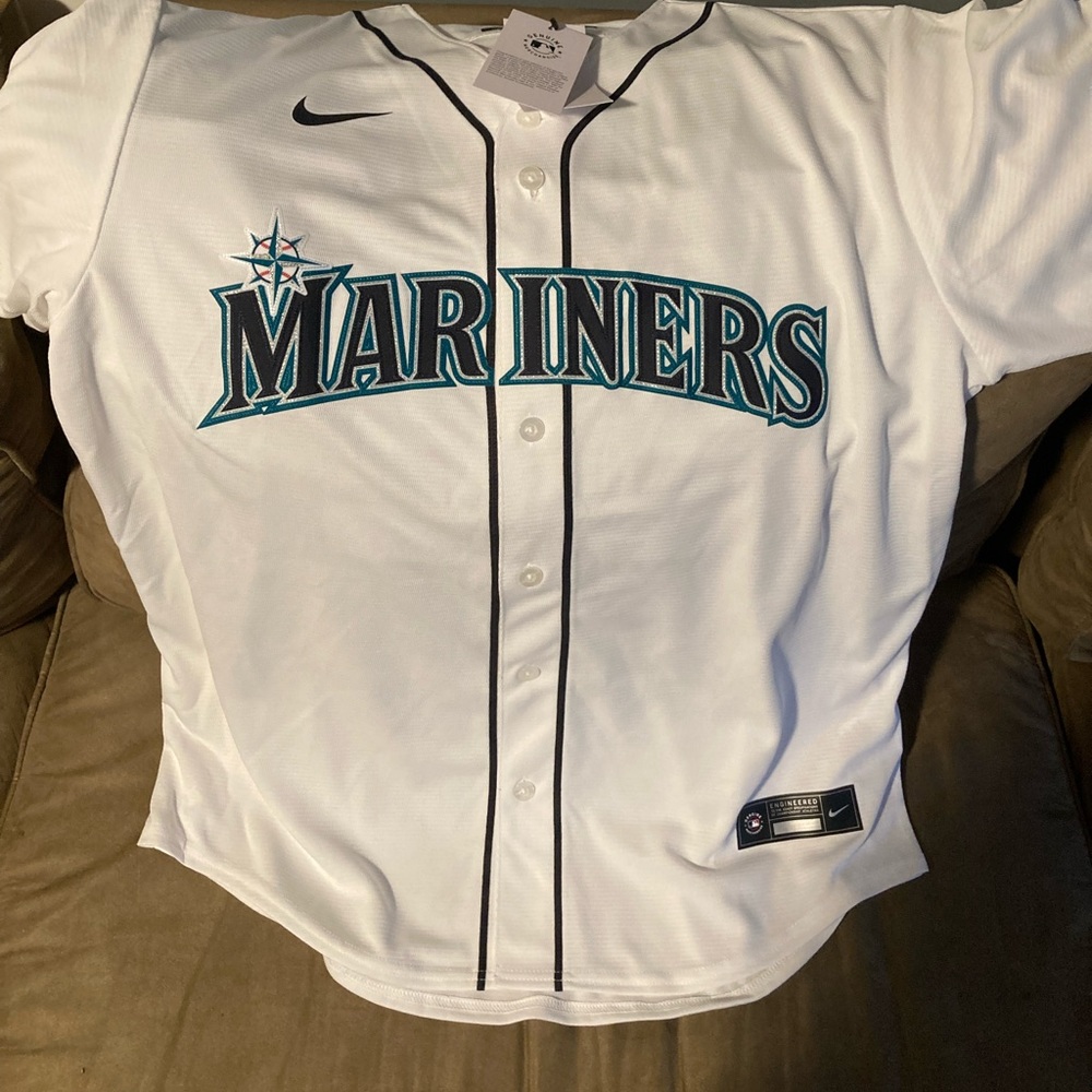 Seattle Mariners Nike White Home Replica Custom Jersey
